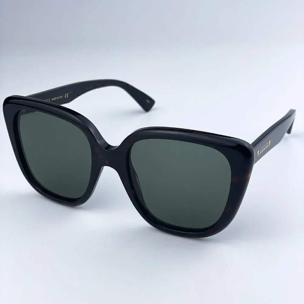 SALE! NEW Gucci GG1169S 003 Havana Green Square Oversized Women Sunglasses